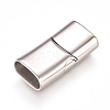 304 Stainless Steel Magnetic Clasps with Glue-in Ends STAS-L213-02P-2