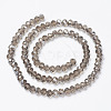 Electroplate Transparent Glass Beads Strands EGLA-A034-T6mm-E06-2