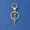 304 Stainless Steel Initial Letter Key Charm Keychains KEYC-YW00004-20-2