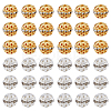 120Pcs 2 Colors Alloy Rhinestone Beads RB-HY0001-05-1