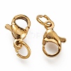 Ion Plating(IP) 304 Stainless Steel Lobster Claw Clasps X-STAS-G240-01B-G-3
