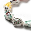 Handmade Printed Porcelain Beads PORC-F005-03-6