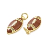 Rack Plating Brass Micro Pave Cubic Zirconia Pendants LS-KK-C008-28G-3