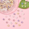 50Pcs Transparent Electroplate Glass Bead Caps EGLA-YW0007-17A-4