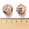 Christmas Theme Polymer Clay Rhinestone Beads with Resin RESI-Z045-01A-3