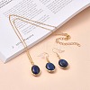 Natural Lapis Lazuli Pendant Jewelry Sets SJEW-JS01130-03-3