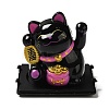 Plastic Solar Powered Japanese Lucky Cat Figurines DJEW-K023-01A-2
