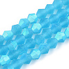 Imitate Austrian Crystal Bicone Frosted Glass Beads Strands EGLA-A039-T4mm-MB19-1