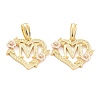 Real 18K Gold Plated Brass  Pendants KK-J042-43G-M-1