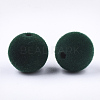 Flocky Acrylic Beads FIND-T046-40D-2