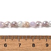 Electroplated Glass Beads Strands GLAA-B013-01I-4