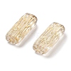 Metal Enlaced Transparent Acrylic Beads MACR-M045-10-2