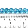 Electroplate Transparent Glass Beads Strands EGLA-A035-T10mm-L08-4