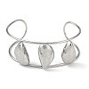 304 Stainless Steel Wide Hollow Textured Opaen Cuff Bangles BJEW-Q348-07P-03-2