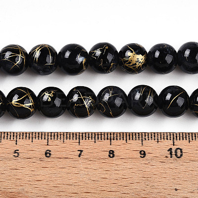 Baking Paint Glass Beads LS-X1-DGLA-N003-10mm-B10-1