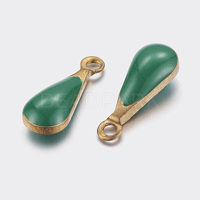 Antique Golden Plated Brass Enamel teardrop LS-X-KK-Q571-01F-1