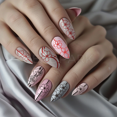 Stainless Steel DIY Nail Art Templates MRMJ-WH0092-034-1