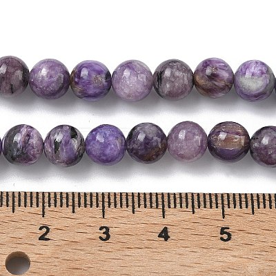 Natural Charoite Beads Strands G-C270-O02-04-1