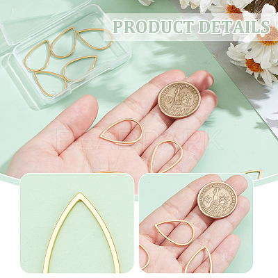 10Pcs 201 Stainless Steel Linking Rings STAS-UN0058-75-1