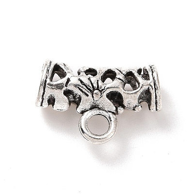 Tibetan Style Alloy Tube Bails PALLOY-P293-194-1