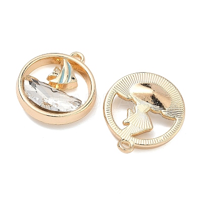 Alloy Glass Pendants FIND-B061-05G-B-1