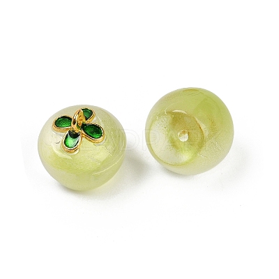 Transparent Glass Apple Pendants DGLA-E004-16B-1