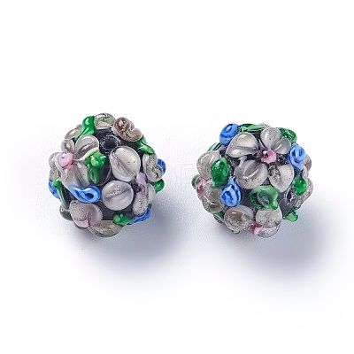 Handmade Bumpy Lampwork Beads LAMP-E021-07N-1
