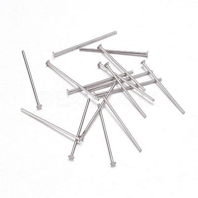 Tarnish Resistant 304 Stainless Steel Flat Head Pins STAS-F117-58P-1.5x20-1