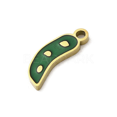 304 Stainless Steel Enamel Charms STAS-I335-03G-05-1