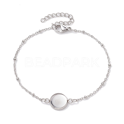 Tarnish Resistant 304 Stainless Steel Satellite Chain Bracelet Makings BJEW-JB10587-01-1