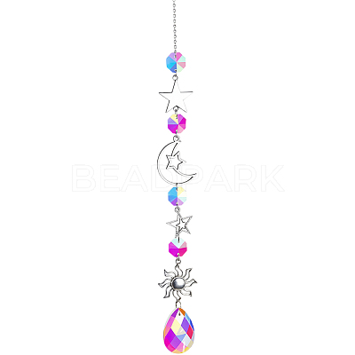 1Pc Iron Big Pendant Decorations DJEW-CN0001-37B-1