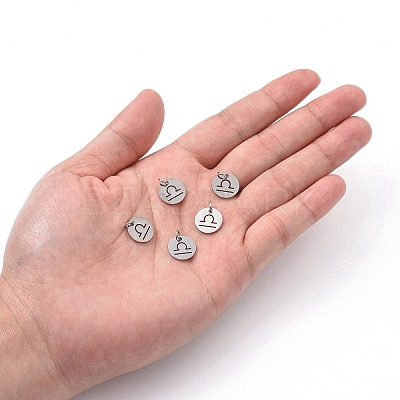 Non-Tarnish 304 Stainless Steel Charms STAS-Q201-T445-7S-1