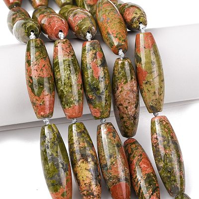 Natural Unakite Beads Strands G-L654-G13-01-1
