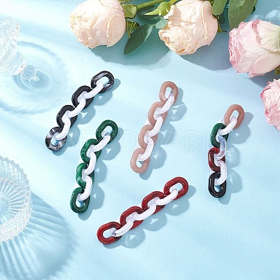 Acrylic Handmade Cable Chains AJEW-JB01358-1