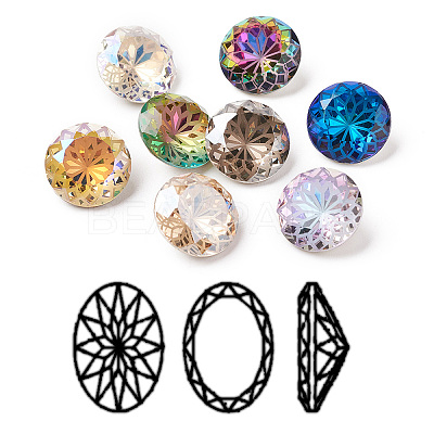 K9 Glass Rhinestone Pointed Back Cabochons RGLA-P030-06A-M01-1