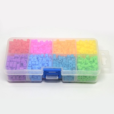 1Box 5mm Tube PE DIY Melty Beads Fuse Beads DIY-X0056-1
