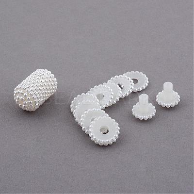 Acrylic Imitation Pearl Beads MACR-S810-01-1