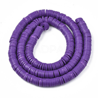 Handmade Polymer Clay Beads Strands CLAY-R089-6mm-052-1
