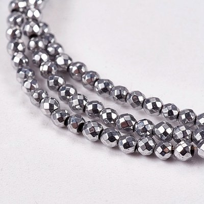 Electroplate Non-Magnetic Hematite Beads Strands X-G-J169B-2mm-02-1