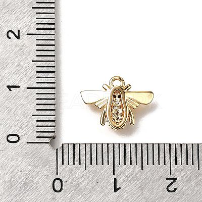 Brass Micro Pave Cubic Zirconia Charms KK-B152-07A-G-1