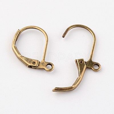 Antique Bronze Brass Leverback Earring Findings X-EC223-NFAB-1