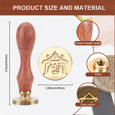 Christmas Wax Seal Stamp Set AJEW-WH0208-1310-1