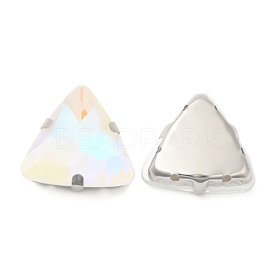 Mocha Fluorescent(MI) Triangle Sew on Rhinestone GGLA-Q086-01A-P01-1