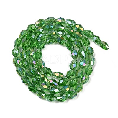 Transparent Electroplate Glass Beads Strands EGLA-N013-T6mm-B14-1