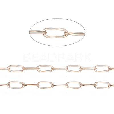 Ion Plating(IP) 304 Stainless Steel Paperclip Chains CHS-F010-01B-RG-1