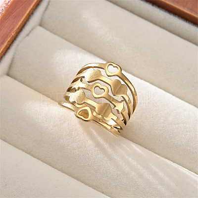 304 Stainless Steel Cuff Open Rings WG29F56-05-1