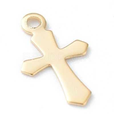 304 Stainless Steel Tiny Cross Charms STAS-H149-05G-1