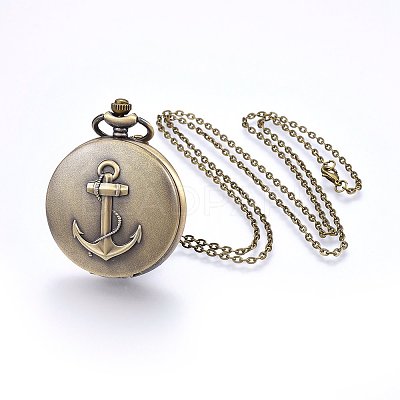 Alloy Pendant Necklace Quartz Pocket Watch WACH-F051-07AB-1