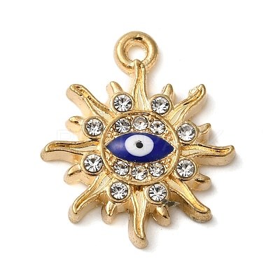 Alloy Enamel Rhinestone Glass Pendants X1-ENAM-U003-02G-10-1