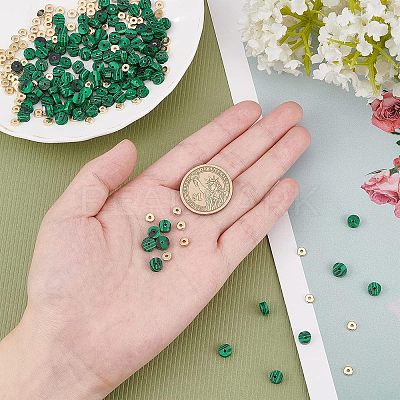 1Strand Synthetic Malachite Beads Strands G-NB0003-30-1